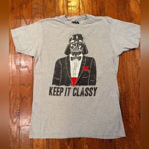 Star Wars Darth Vader Keep it Classy Adult T-Shirt gray size Large